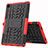 Silikon Hülle Handyhülle und Kunststoff Schutzhülle Hartschalen Tasche mit Ständer A01 für Samsung Galaxy Tab A7 Wi-Fi 10.4 SM-T500 Rot