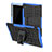 Silikon Hülle Handyhülle und Kunststoff Schutzhülle Hartschalen Tasche mit Ständer A01 für Samsung Galaxy Tab S5e Wi-Fi 10.5 SM-T720 Blau