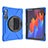 Silikon Hülle Handyhülle und Kunststoff Schutzhülle Hartschalen Tasche mit Ständer A01 für Samsung Galaxy Tab S7 4G 11 SM-T875