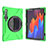 Silikon Hülle Handyhülle und Kunststoff Schutzhülle Hartschalen Tasche mit Ständer A01 für Samsung Galaxy Tab S7 4G 11 SM-T875 Grün