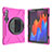 Silikon Hülle Handyhülle und Kunststoff Schutzhülle Hartschalen Tasche mit Ständer A01 für Samsung Galaxy Tab S7 4G 11 SM-T875 Pink