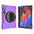 Silikon Hülle Handyhülle und Kunststoff Schutzhülle Hartschalen Tasche mit Ständer A01 für Samsung Galaxy Tab S7 4G 11 SM-T875 Violett