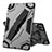 Silikon Hülle Handyhülle und Kunststoff Schutzhülle Hartschalen Tasche mit Ständer A02 für Huawei MediaPad M6 10.8 Schwarz