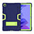 Silikon Hülle Handyhülle und Kunststoff Schutzhülle Hartschalen Tasche mit Ständer A02 für Samsung Galaxy Tab A7 4G 10.4 SM-T505 Königs Blau