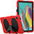 Silikon Hülle Handyhülle und Kunststoff Schutzhülle Hartschalen Tasche mit Ständer A02 für Samsung Galaxy Tab S5e Wi-Fi 10.5 SM-T720 Rot