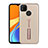 Silikon Hülle Handyhülle und Kunststoff Schutzhülle Hartschalen Tasche mit Ständer A03 für Xiaomi Redmi 9 India Gold