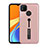 Silikon Hülle Handyhülle und Kunststoff Schutzhülle Hartschalen Tasche mit Ständer A03 für Xiaomi Redmi 9 India Rosegold