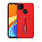 Silikon Hülle Handyhülle und Kunststoff Schutzhülle Hartschalen Tasche mit Ständer A03 für Xiaomi Redmi 9 India Rot