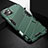 Silikon Hülle Handyhülle und Kunststoff Schutzhülle Hartschalen Tasche mit Ständer A05 für Apple iPhone 13 Mini
