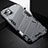 Silikon Hülle Handyhülle und Kunststoff Schutzhülle Hartschalen Tasche mit Ständer A05 für Apple iPhone 13 Mini