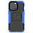 Silikon Hülle Handyhülle und Kunststoff Schutzhülle Hartschalen Tasche mit Ständer A07 für Apple iPhone 13 Pro Max