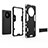 Silikon Hülle Handyhülle und Kunststoff Schutzhülle Hartschalen Tasche mit Ständer für Huawei Mate 40