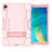 Silikon Hülle Handyhülle und Kunststoff Schutzhülle Hartschalen Tasche mit Ständer für Huawei MatePad 10.8 Rosa