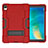 Silikon Hülle Handyhülle und Kunststoff Schutzhülle Hartschalen Tasche mit Ständer für Huawei MatePad 10.8 Rot