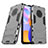 Silikon Hülle Handyhülle und Kunststoff Schutzhülle Hartschalen Tasche mit Ständer für Huawei Y9a