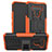 Silikon Hülle Handyhülle und Kunststoff Schutzhülle Hartschalen Tasche mit Ständer für LG K51