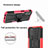 Silikon Hülle Handyhülle und Kunststoff Schutzhülle Hartschalen Tasche mit Ständer für Motorola Moto G22