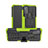Silikon Hülle Handyhülle und Kunststoff Schutzhülle Hartschalen Tasche mit Ständer für Motorola Moto G50 Grün