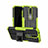 Silikon Hülle Handyhülle und Kunststoff Schutzhülle Hartschalen Tasche mit Ständer für Nokia 4.2 Grün