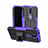 Silikon Hülle Handyhülle und Kunststoff Schutzhülle Hartschalen Tasche mit Ständer für Nokia 4.2 Violett