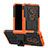 Silikon Hülle Handyhülle und Kunststoff Schutzhülle Hartschalen Tasche mit Ständer für Nokia 7.2