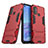 Silikon Hülle Handyhülle und Kunststoff Schutzhülle Hartschalen Tasche mit Ständer für Oppo A32