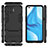 Silikon Hülle Handyhülle und Kunststoff Schutzhülle Hartschalen Tasche mit Ständer für Oppo A93