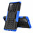 Silikon Hülle Handyhülle und Kunststoff Schutzhülle Hartschalen Tasche mit Ständer für Samsung Galaxy S20 FE (2022) 5G Blau