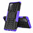Silikon Hülle Handyhülle und Kunststoff Schutzhülle Hartschalen Tasche mit Ständer für Samsung Galaxy S20 FE (2022) 5G Violett