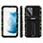 Silikon Hülle Handyhülle und Kunststoff Schutzhülle Hartschalen Tasche mit Ständer für Samsung Galaxy S21 5G Plusfarbig