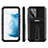 Silikon Hülle Handyhülle und Kunststoff Schutzhülle Hartschalen Tasche mit Ständer für Samsung Galaxy S21 5G Schwarz
