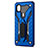 Silikon Hülle Handyhülle und Kunststoff Schutzhülle Hartschalen Tasche mit Ständer für Samsung Galaxy XCover Pro Blau