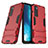 Silikon Hülle Handyhülle und Kunststoff Schutzhülle Hartschalen Tasche mit Ständer für Vivo V20 SE