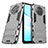 Silikon Hülle Handyhülle und Kunststoff Schutzhülle Hartschalen Tasche mit Ständer für Xiaomi Mi 10i 5G
