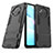 Silikon Hülle Handyhülle und Kunststoff Schutzhülle Hartschalen Tasche mit Ständer für Xiaomi Mi 10i 5G