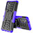 Silikon Hülle Handyhülle und Kunststoff Schutzhülle Hartschalen Tasche mit Ständer J01X für Samsung Galaxy Quantum2 5G Violett