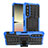 Silikon Hülle Handyhülle und Kunststoff Schutzhülle Hartschalen Tasche mit Ständer JX1 für Sony Xperia 5 IV Blau