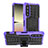 Silikon Hülle Handyhülle und Kunststoff Schutzhülle Hartschalen Tasche mit Ständer JX1 für Sony Xperia 5 IV Violett