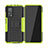 Silikon Hülle Handyhülle und Kunststoff Schutzhülle Hartschalen Tasche mit Ständer JX2 für Xiaomi Mi 10T 5G