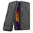 Silikon Hülle Handyhülle und Kunststoff Schutzhülle Hartschalen Tasche mit Ständer KC2 für Samsung Galaxy A60 Schwarz