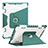 Silikon Hülle Handyhülle und Kunststoff Schutzhülle Hartschalen Tasche mit Ständer L04 für Apple iPad Pro 10.5 Grün