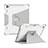 Silikon Hülle Handyhülle und Kunststoff Schutzhülle Hartschalen Tasche mit Ständer L04 für Apple iPad Pro 12.9 (2020) Grau