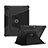 Silikon Hülle Handyhülle und Kunststoff Schutzhülle Hartschalen Tasche mit Ständer L04 für Apple iPad Pro 12.9 (2020) Schwarz