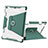 Silikon Hülle Handyhülle und Kunststoff Schutzhülle Hartschalen Tasche mit Ständer L05 für Apple iPad 10.2 (2020) Grün