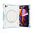 Silikon Hülle Handyhülle und Kunststoff Schutzhülle Hartschalen Tasche mit Ständer L09 für Apple iPad Pro 11 (2020) Blau