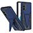 Silikon Hülle Handyhülle und Kunststoff Schutzhülle Hartschalen Tasche mit Ständer MQ1 für Samsung Galaxy S20 Lite 5G Blau