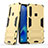 Silikon Hülle Handyhülle und Kunststoff Schutzhülle Hartschalen Tasche mit Ständer T03 für Samsung Galaxy A9s