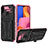 Silikon Hülle Handyhülle und Kunststoff Schutzhülle Hartschalen Tasche mit Ständer YF1 für Samsung Galaxy A20s Pink