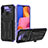 Silikon Hülle Handyhülle und Kunststoff Schutzhülle Hartschalen Tasche mit Ständer YF1 für Samsung Galaxy A20s Violett