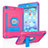 Silikon Hülle Handyhülle und Kunststoff Schutzhülle Hartschalen Tasche mit Ständer YJ2 für Apple iPad Mini Pink